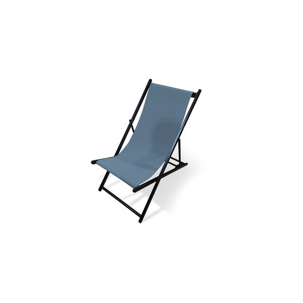 Pelēks saliekams dārza atpūtas krēsls Bonami Essentials Deck, garums 106 cm