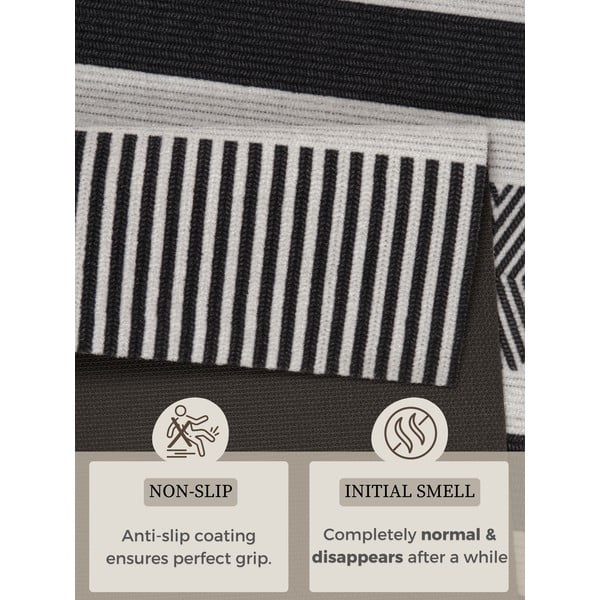 Melns ar pelēku virtuves paklājs Zala Living Lineo, 45 x 140 cm-image-4