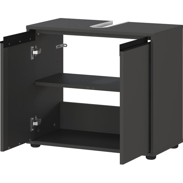 Antracīta pelēks skapītis zem izlietnes 63x55 cm Lemont – Germania-image-3