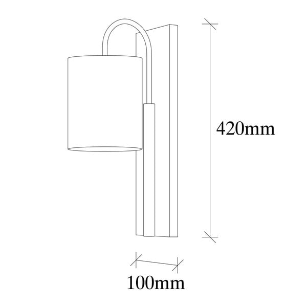 Melna/bēša sienas lampa Baston – Opviq lights-image-1