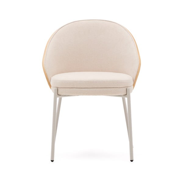 Krēmkrāsas/dabīga toņa pusdienu krēsls Eamy – Kave Home-image-2
