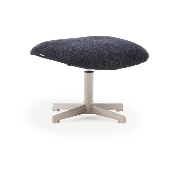 Tumši zils kāju soliņš no šenila auduma Teryl – Kave Home