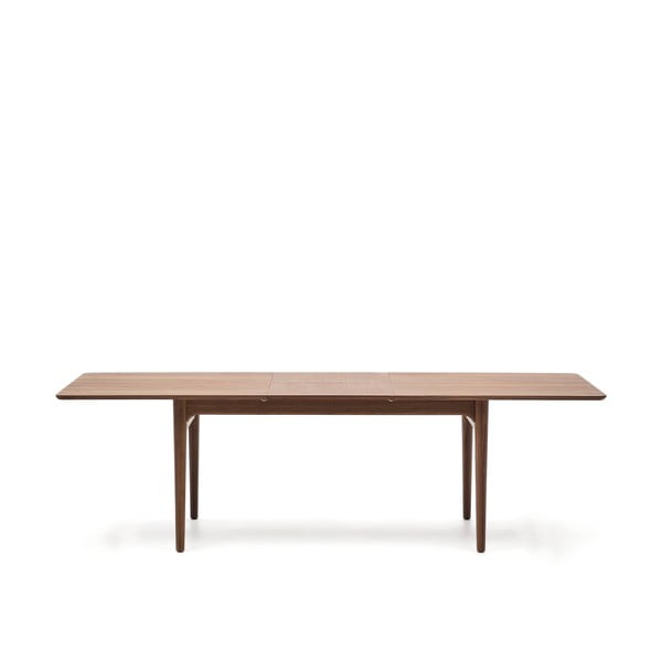 Izvelkams ēdamgalds ar papildu galda virsmu ar riekstkoka imitāciju 100x200 cm Elan – Kave Home-image-3