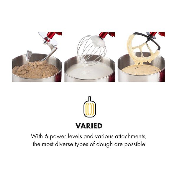 Sarkans universāls virtuves kombains Klarstein Lucia Elegance-image-4