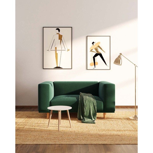 Tumši zaļš samta   atpūtas krēsls Kukumo – Ame Yens-image-1