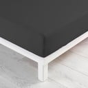 Antracīta pelēks trikotāžas palags ar gumiju 160x200 cm Jersy – douceur d'intérieur