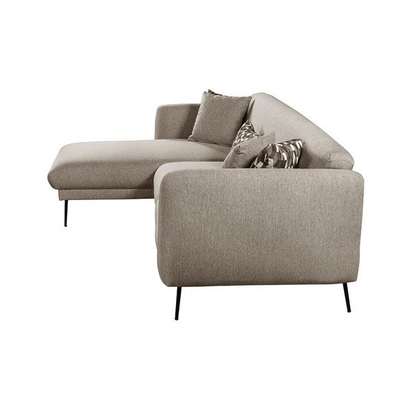 Bēšs izvelkamais stūra dīvāns Pandia Home Madrid, kreisais stūris-image-3