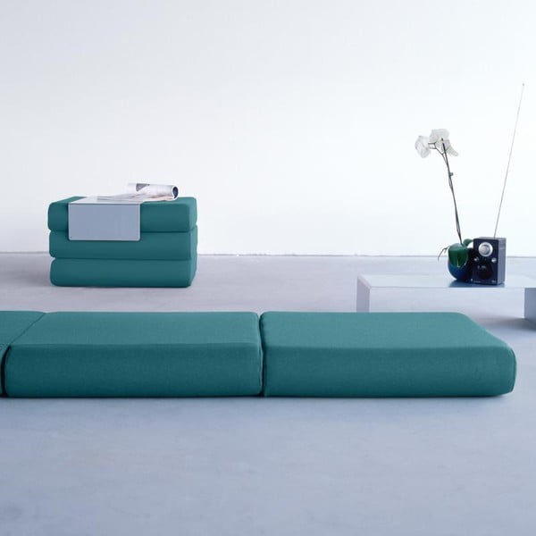 Tirkīzzils saliekamais pufs Softline Bingo-image-1