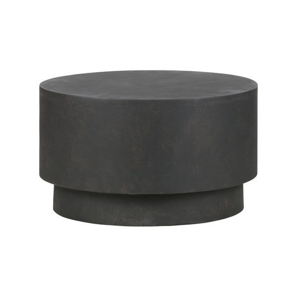 Tumši brūns šķiedras māla kafijas galdiņš WOOOD Dean, Ø 60 cm