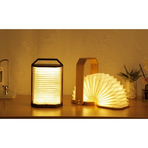 Balts/tumša dabīga toņa gaismas dekors ar USB Origami – Gingko-image-3