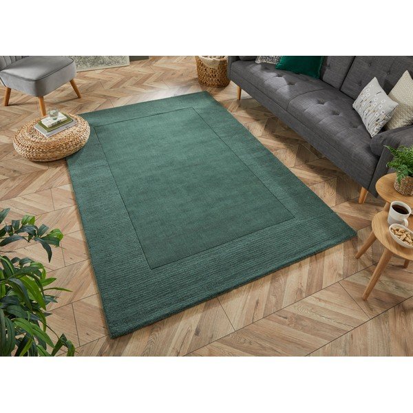 Tumši zaļš vilnas paklājs Flair Rugs Siena, 160 x 230 cm-image-1