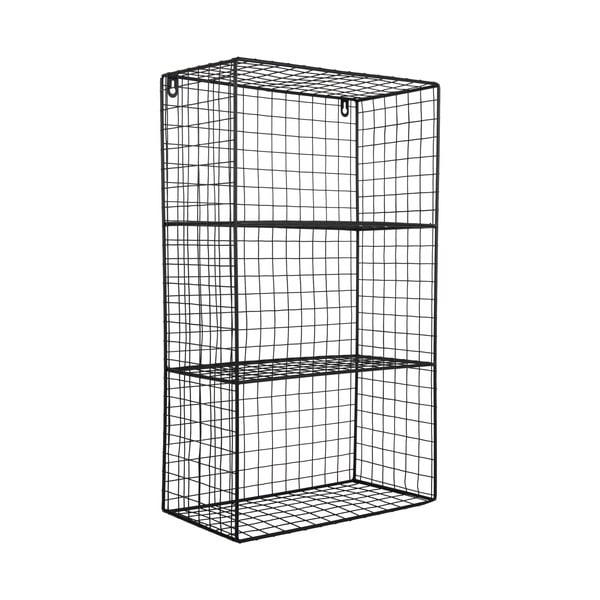 Melns daudzlīmeņu tērauda sienas plaukts 60 cm Reja – PT LIVING-image-2