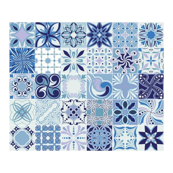 30 dekoratīvo sienas uzlīmju komplekts Ambiance Madeira, 15 x15 cm-image-2