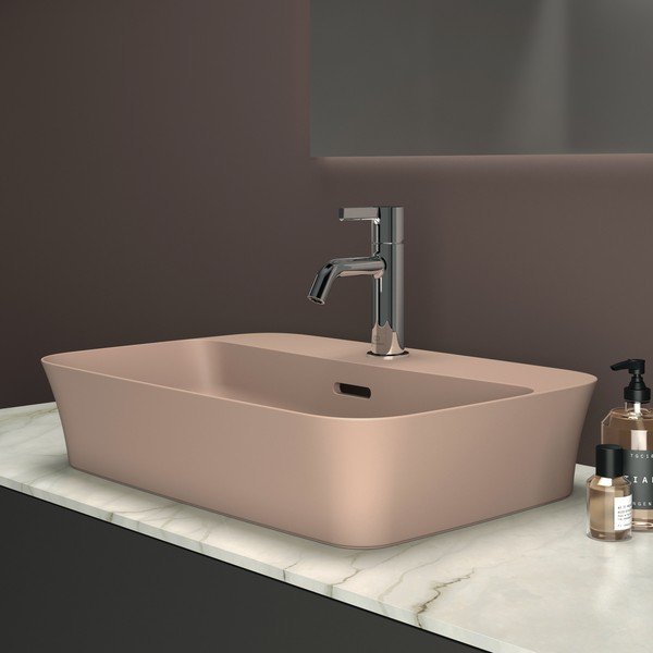 Gaiši rozā keramikas izlietne 55x38 cm Ipalyss – Ideal Standard-image-1