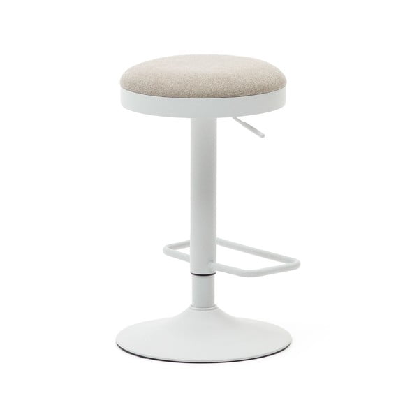 Bēšas polsterētas bāra taburetes ar regulējamu augstumu (2 gab.) (sēdekļa augstums 53,5 cm) Zaib – Kave Home-image-4