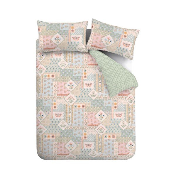 Divguļamā trīsdaļīga gultas veļa 200x200 cm Folk Patchwork – Catherine Lansfield