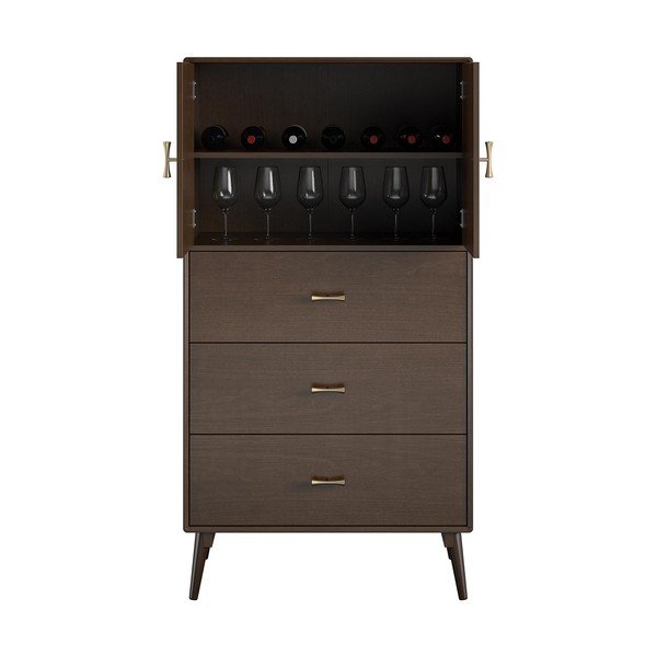 Augsta kumode ar riekstkoka imitāciju 81x152 cm Brittany – Novogratz-image-4