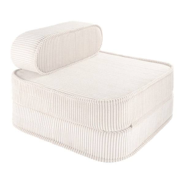 Krēmkrāsas velveta bērnu atpūtas krēsls Flip – Wigiwama