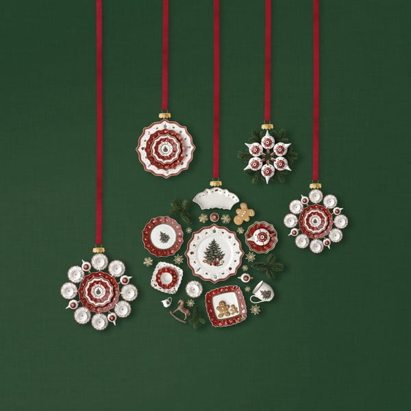 Sarkanbalts porcelāna Ziemassvētku šķīvis Toy´s Delight Villeroy&Boch, ø 33 cm-image-3