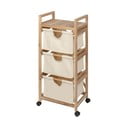 Bēšs/dabīga toņa akācijas masīvkoka zems vannas istabas skapis 44x96 cm Acina – Wenko