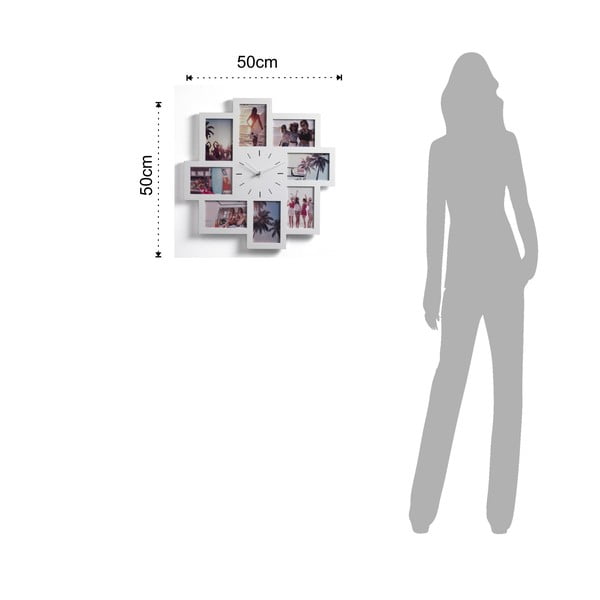 Sienas foto rāmis 8 fotogrāfijām ar pulksteni Tomasucci Olly-image-3