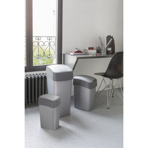 Pelēka atkritumu tvertne Curver Pacific, 45 l-image-1