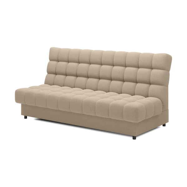 Bēšs salokāms/ar uzglabāšanas vietu dīvāns no buklē auduma 197 cm Clareta – ELTAP-image-2