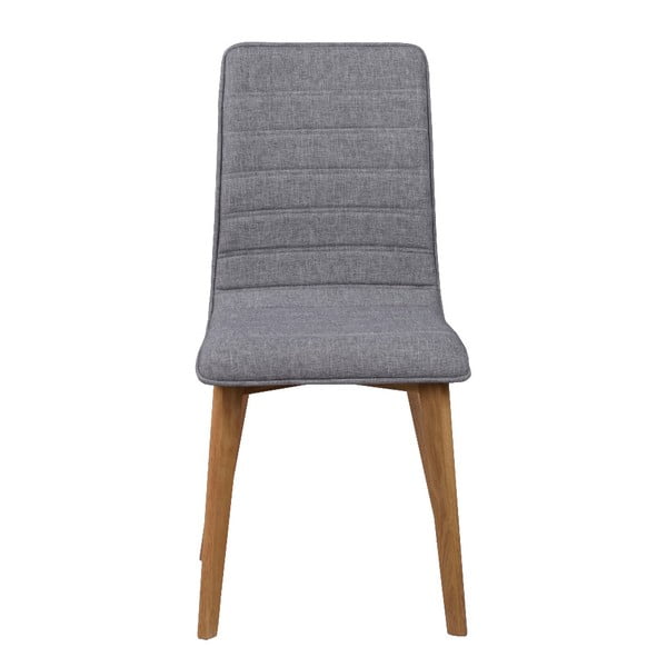Pelēks ēdamistabas krēsls ar brūnām kājām Rowico Grace-image-3