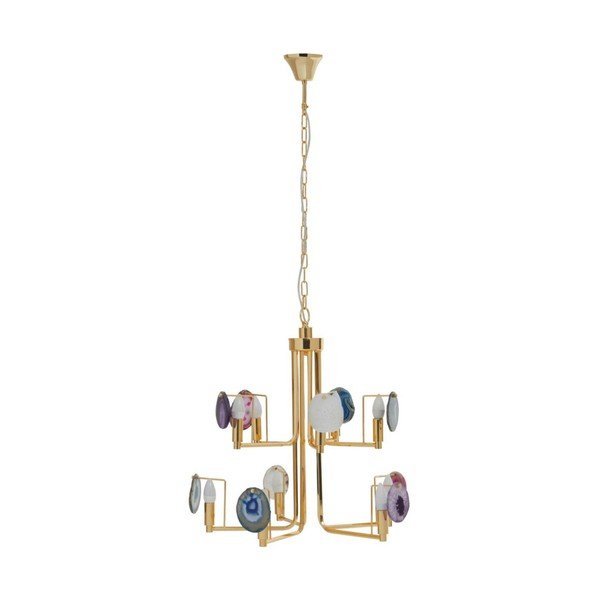 Zelta krāsas metāla piekaramā lampa Glamour – Premier Housewares