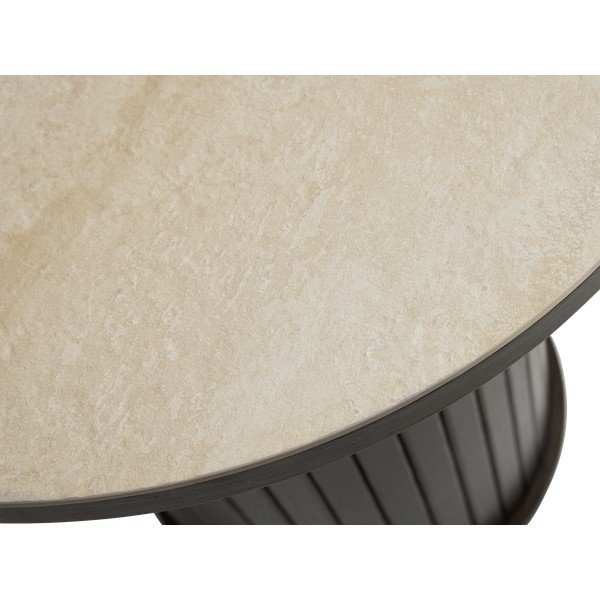Apaļš sānu galdiņš ar keramikas virsmu ø 50 cm Enna – Unique Furniture-image-1