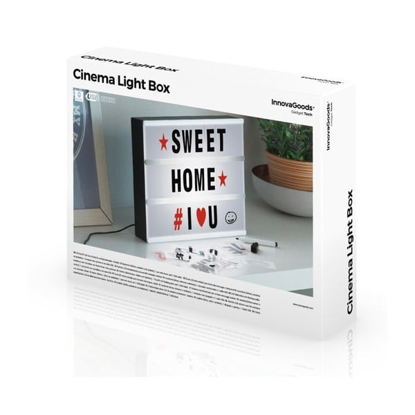 Gaismas tāfele ar burtiem un zīmuli InnovaGoods Cinema Box-image-3