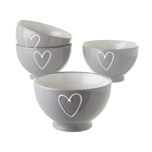 Pelēks keramikas trauks Unimasa Heart, 580 ml-image-1