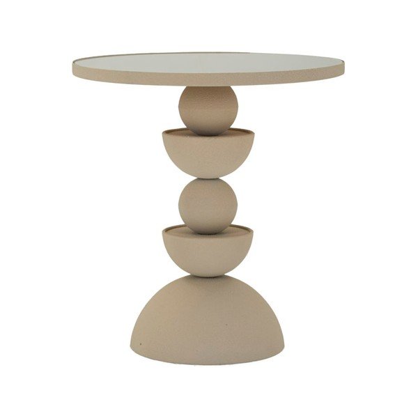 Apaļš sānu galdiņš ar stikla galda virsmu ø 40,5 cm Dune – Mauro Ferretti