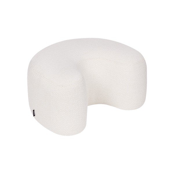 Bēšs pufs no buklē auduma Ü – noo.ma