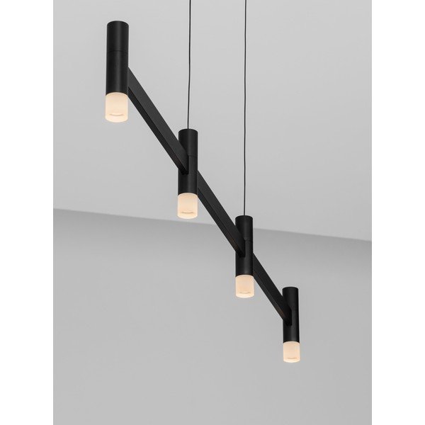 Matēti melna alumīnija LED piekaramā lampa ar regulējamu spilgtumu ar akrila stikla abažūru Poetic – Nova Luce-image-4