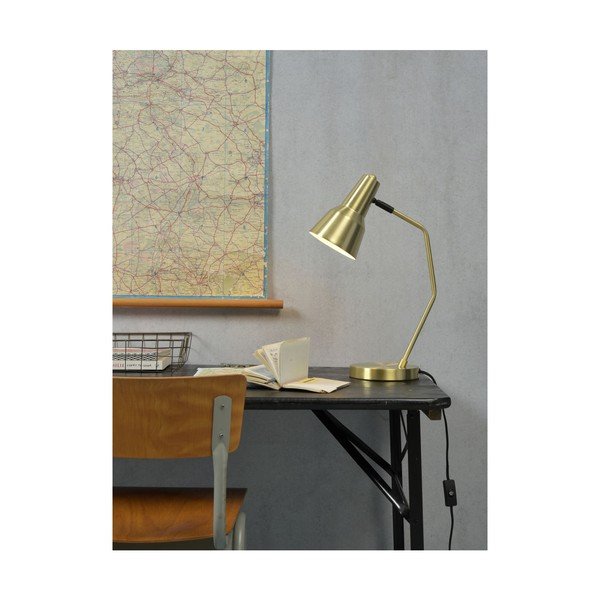 Galda lampa ar metāla abažūru zelta krāsā (augstums 44 cm) Valencia – it's about RoMi-image-2