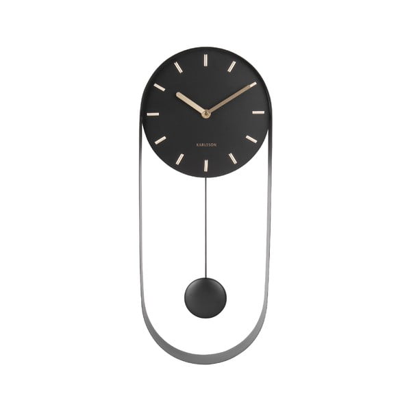 Melns svārsta sienas pulkstenis Karlsson Charm-image-1