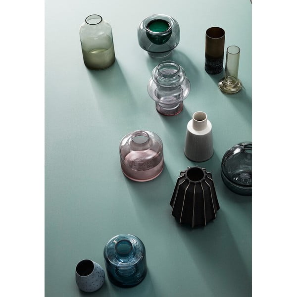 Ar rokām darināta stikla vāze Lunar – Hübsch-image-3