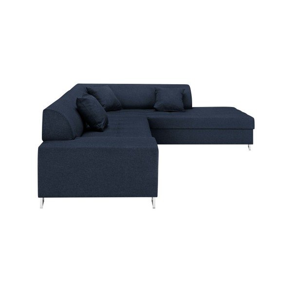 Zila stūra dīvāns ar sudraba krāsas kājām Cosmopolitan Design Orlando, labais stūris-image-2