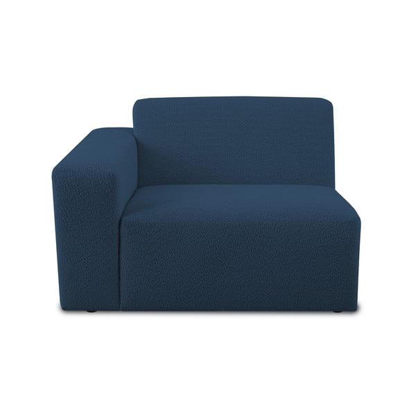 Tumši zils modulārais dīvāns no buklē auduma (ar kreiso stūri) Roxy – Scandic