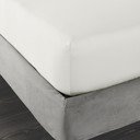 Ziloņkaula krāsas palags no kokvilnas satīna ar gumiju 90x190 cm Cotton Sateen – Bianca