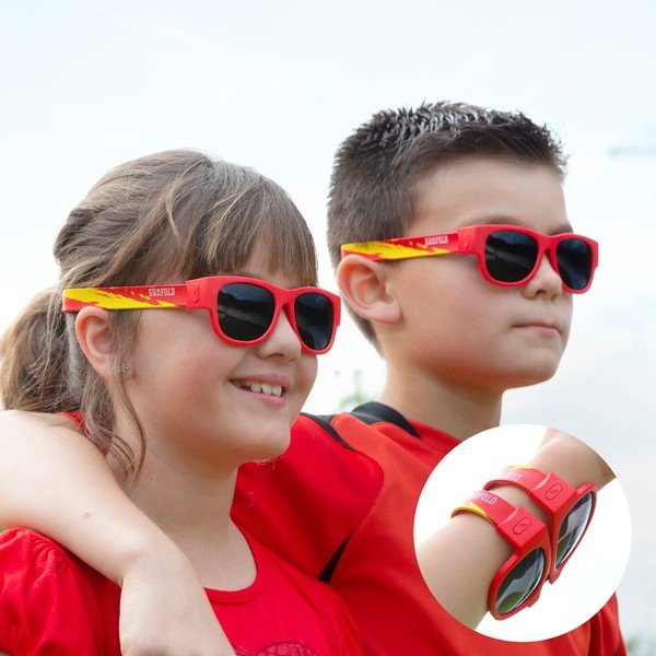 InnovaGoods Sunfold Kids Mondial Spain Red Roller saulesbrilles-image-1