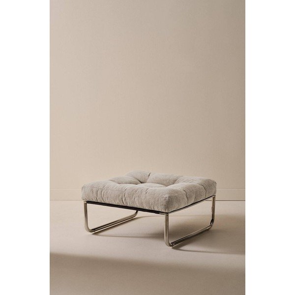 Bēšs kāju soliņš no šenila auduma Burleson – Jotex-image-2