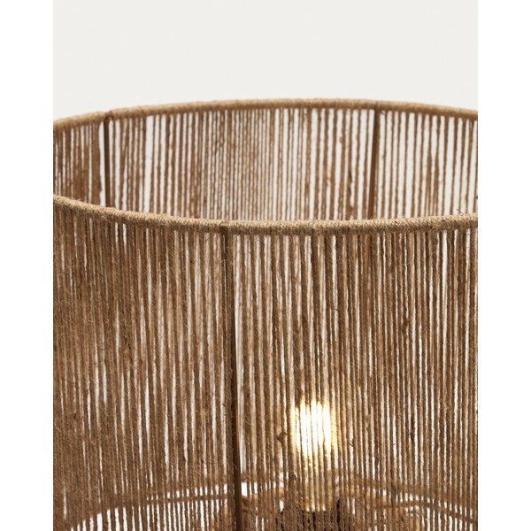 Dabīga toņa galda lampa ar džutas abažūru (augstums 54 cm) Pontos – Kave Home-image-3