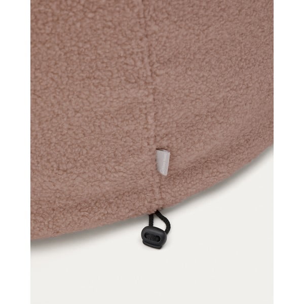 Gaiši rozā pufs no buklē auduma Kaeli – Kave Home-image-3