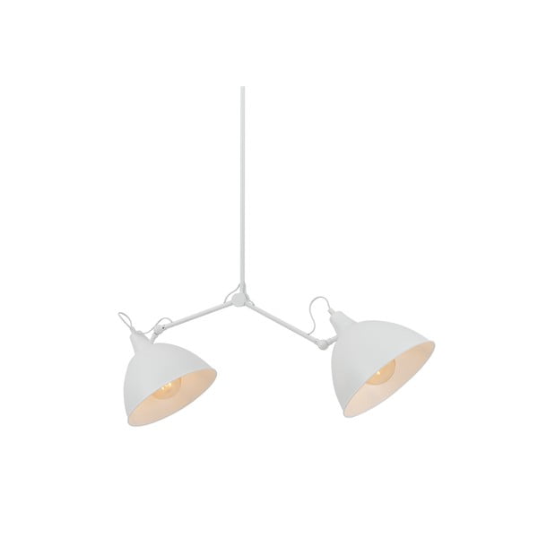 Balta piekaramā lampa ar metāla abažūru 104x104 cm Coben – CustomForm