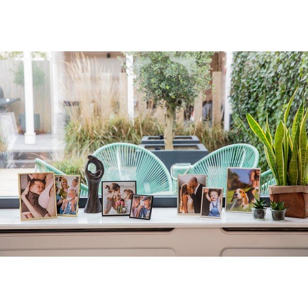 Sudraba krāsas metāla stāvošs/piekarināms foto rāmis 10,5x16 cm Sweet Memory – Zilverstad-image-1