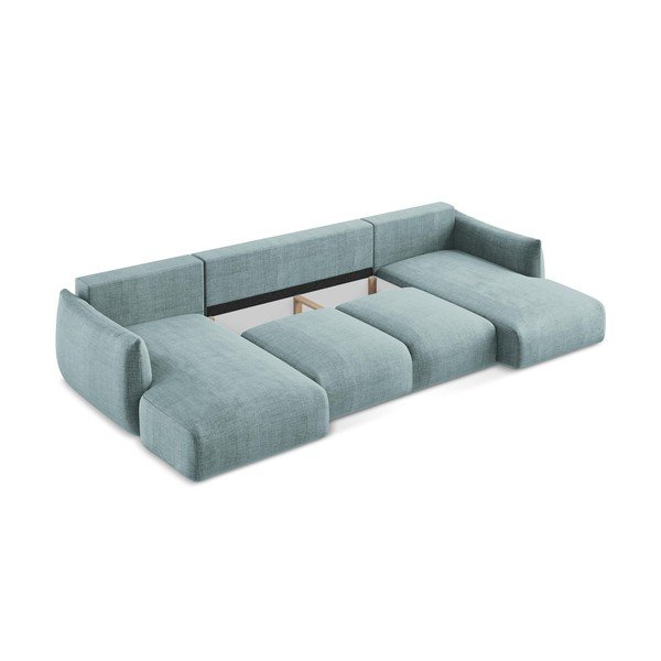 Zils salokāms (U veida) stūra dīvāns Leila – Makamii-image-4