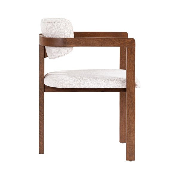 Balts ēdamistabas krēsls ar roku balstiem Toscana – Kalune Design-image-3
