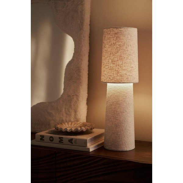 Balta buklē galda lampa (augstums 58 cm) Philo – Ellos Home-image-1